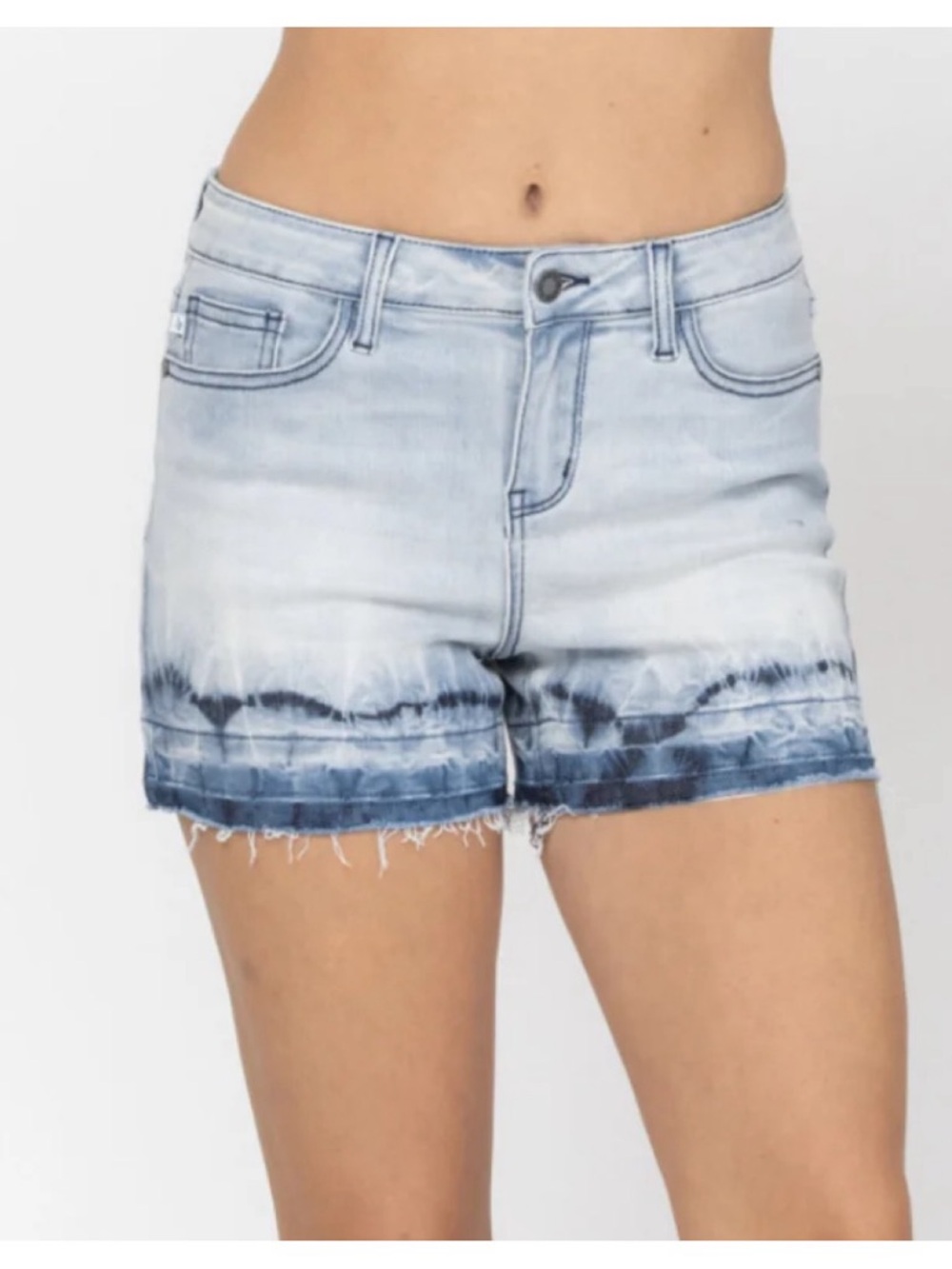 Judy Blue tie dye denim jean shorts, size XL